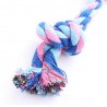 Colored rope with knots for dogs